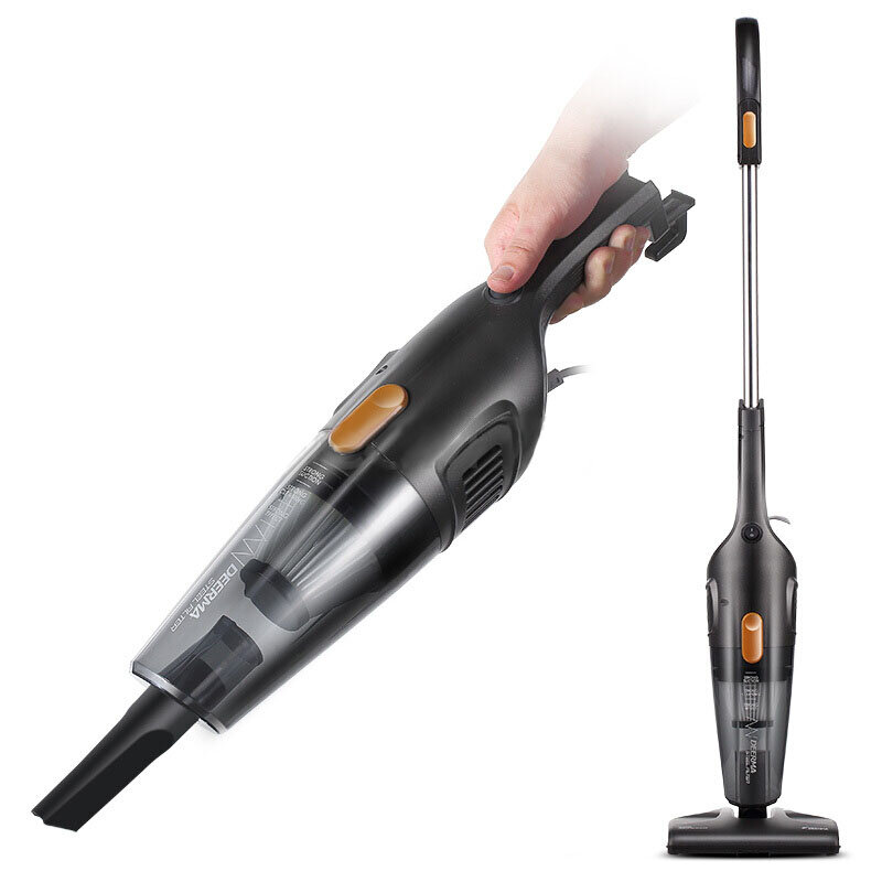 Deerma DX115C Household Vacuum Cleaner Mini Handheld Pushrod Cleaner Strong Suction Low Noise