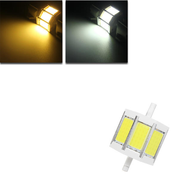 Dimbare R7S 78 MM 10 W COB SMD Wit / Warmwit LED-schijnwerper Spot Ma?s licht Lamp AC 85-265 V