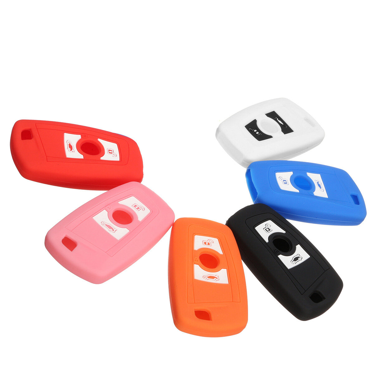 

2 Button Silicone Fob Remote Key Case Shell For BMW 1 2 3 5 7 Series F10 F20