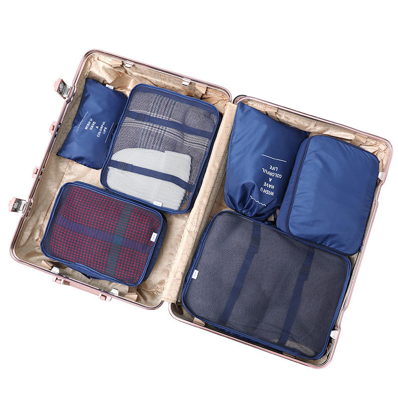 8PCS Folding Waterproof Travel Bag Clothes Pouch Luggage Bag Organizer Travel Bag 