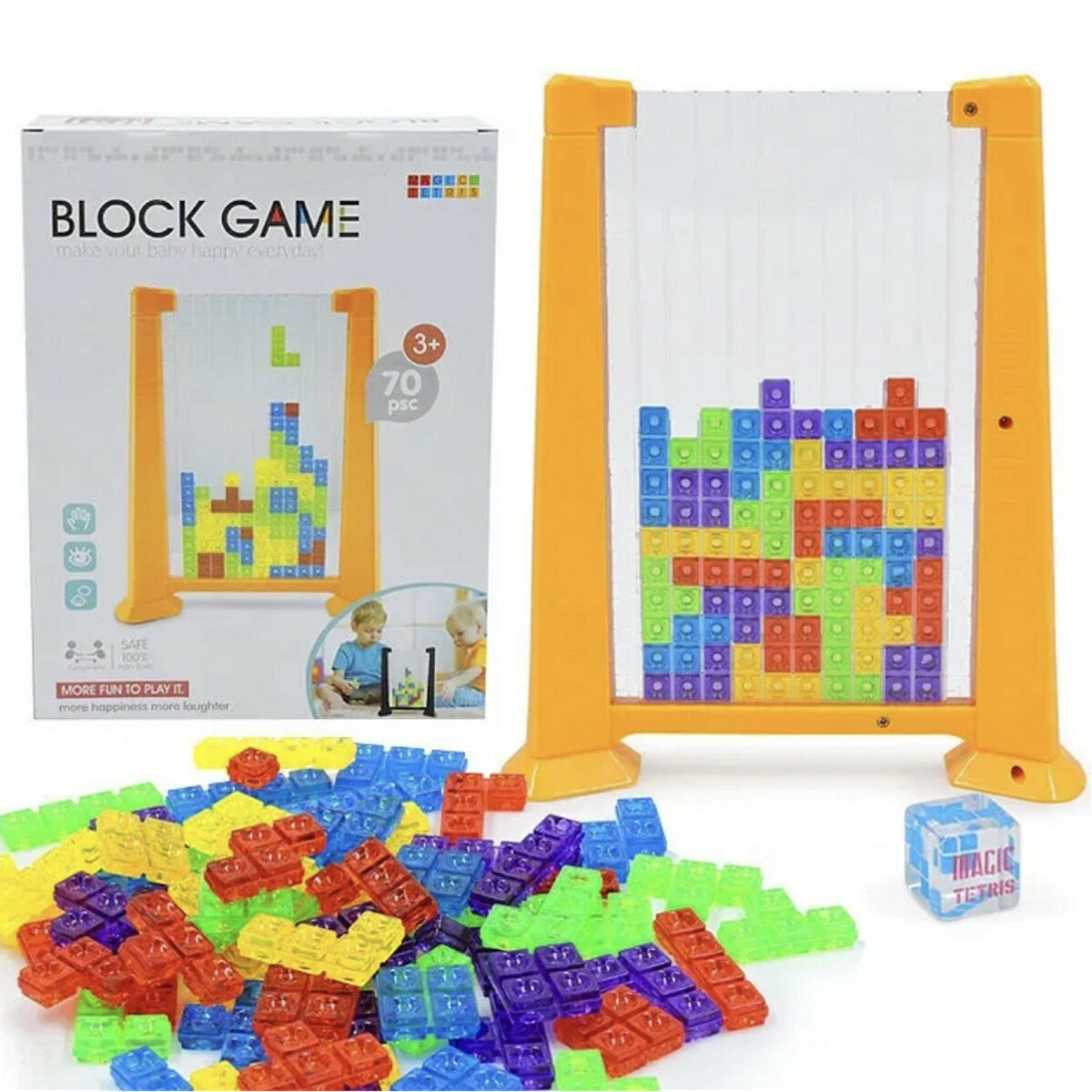 Solid Block Puzzle Cross-Border Interactive Desktop Games Boys and Girls Kids Puzzle Toys Brain Distinguish Ability Trai