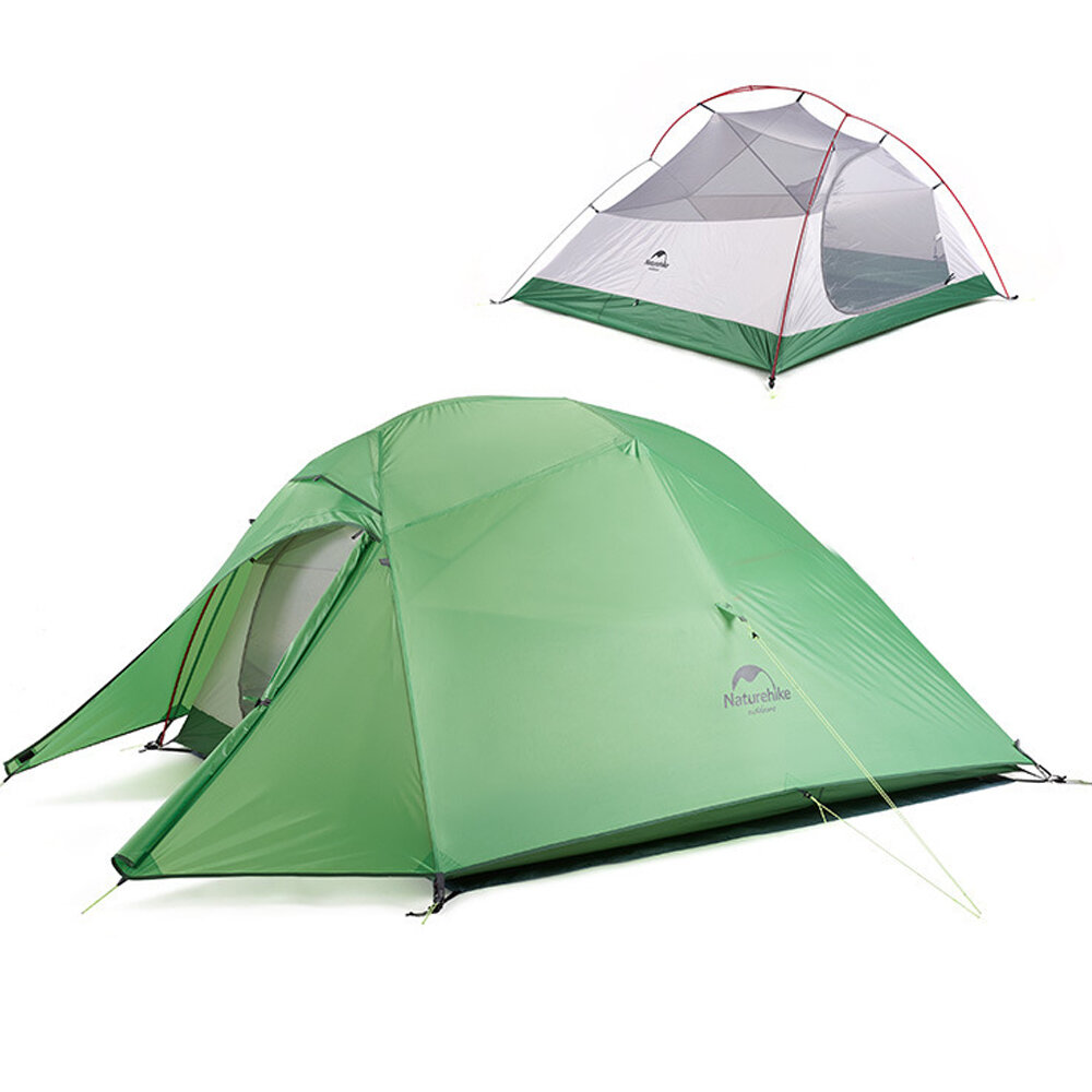 Naturehike Cloud-Up 2 People Lightweight Backpacking Tent 210T RipStop 4 Season Dome Tent Double Layers PU 3000mm Water resistant and Footprint for Camping Πεζοπορία