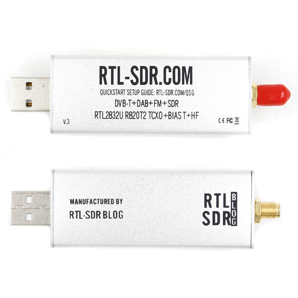 RTL-SDR SDR Receiver RTL Blog V3 R820T2 RTL2832U 1PPM TCXO SMA RTLSDR Software Defined Radio