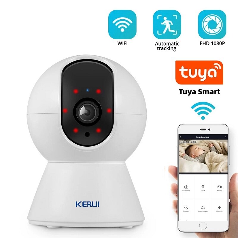 KERUI K259 1080P 3MP 2MP Tuya Smart Mini WiFi IP Camera Indoor Wireless Security Home CCTV Surveilla