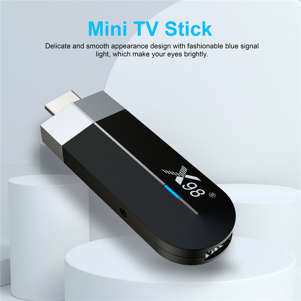 X98 S500 TV Stick Android 11.0 Amlogic S905Y4 Quad Core TV Box 2.4G & 5G Dual WiFi Buletooth 4.X HDR