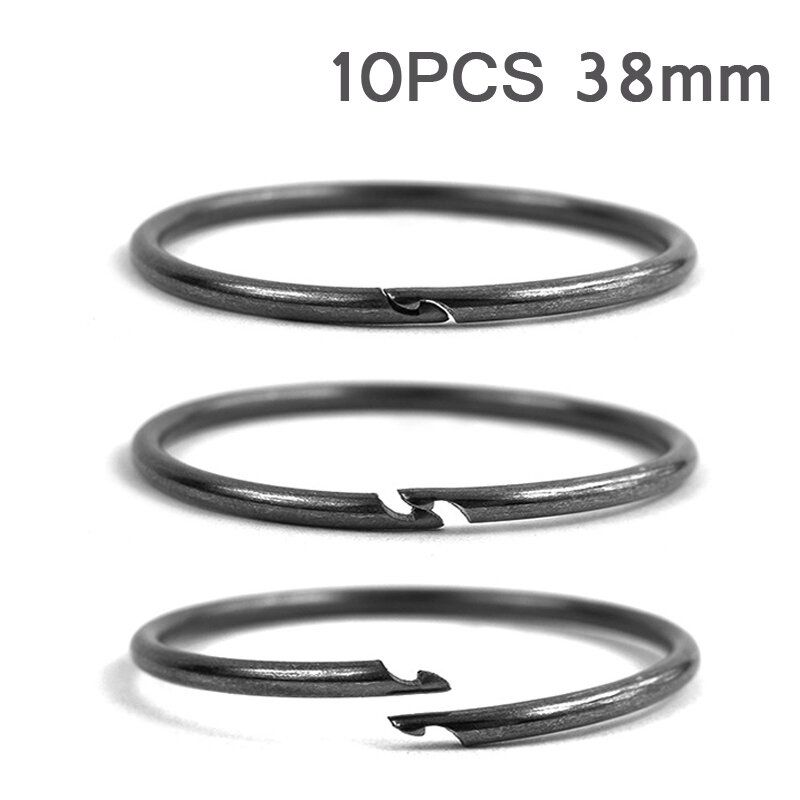 10 STKS 38mm Diameter Outdoor EDC Sleutelhanger Gesp Metalen Ronde Ketting Quick Release Clamp Ring