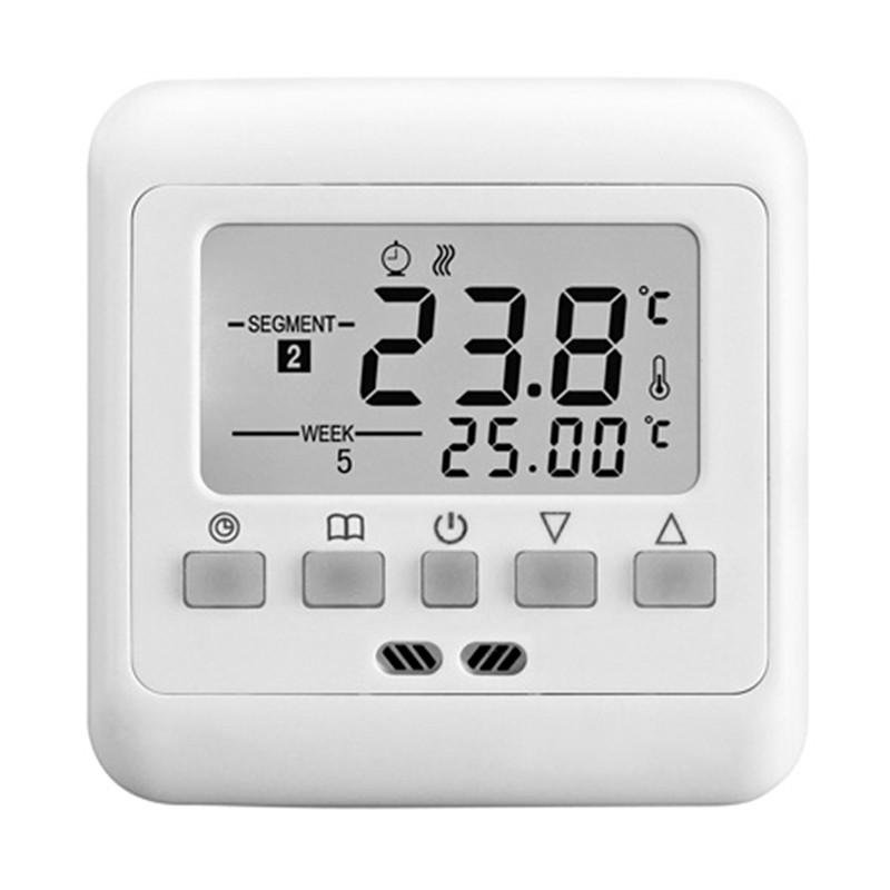

Digital Thermostat Weekly Programmable 16A 230V AC Wall Floor Thermostat With Sensor Cable Room Heating Cooling Control