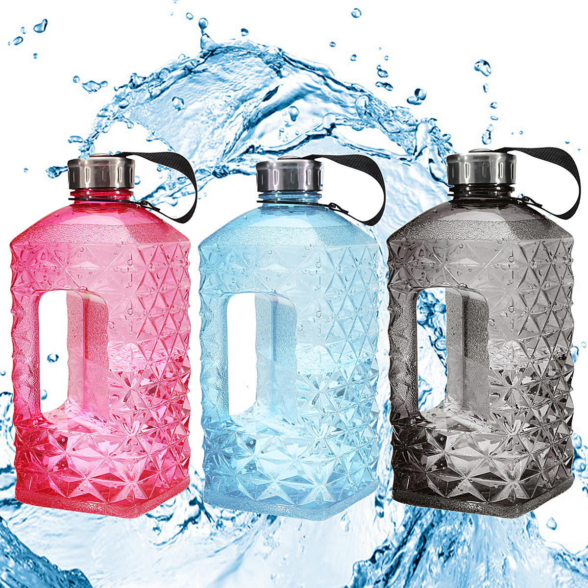 2.2L Sports Large Capacity Water Bottle Gym Fitness Kettle Camping Bicycle Water Storage Tools