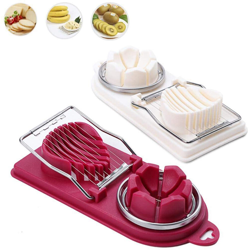 2 In1 Multifunction Egg Slicers 304 Stainless Steel Egg Cutter Wire Kitchen Accessories Slicing Gadgets Cooking Tools