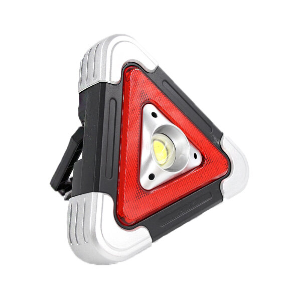 Luz de trabalho solar USB COB LED Lâmpada de precaução 5 modos Lanterna de emergência para camping ao ar livre