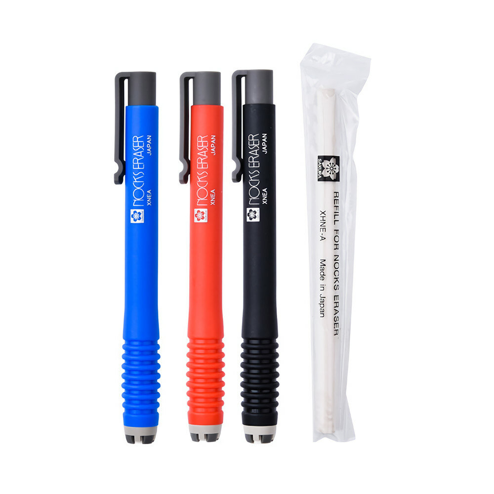 Sakura XNEA Press Pen Eraser 83mm Multicolors Tekeningontwerp van speciaal briefpapier voor studente