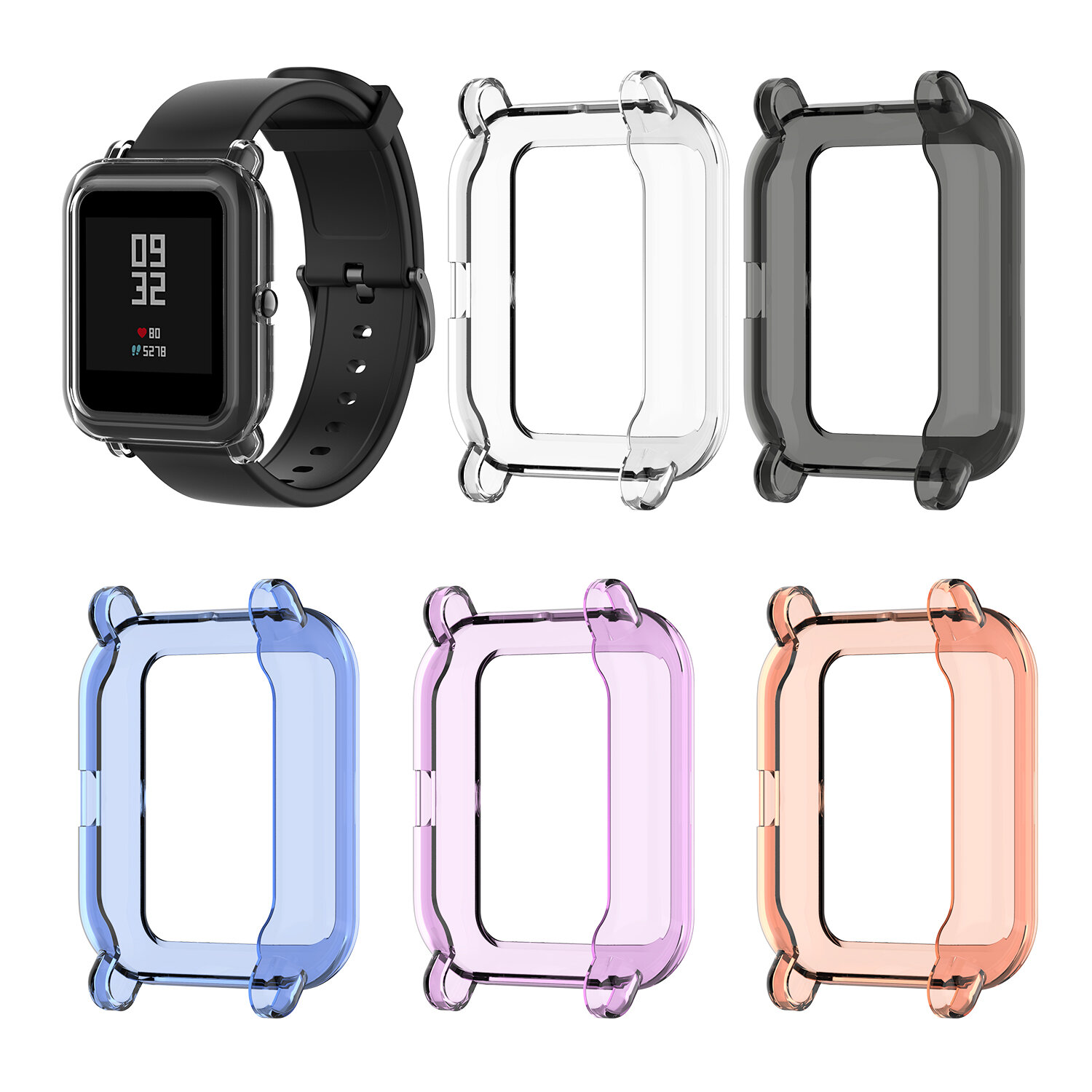 

Bakeey TPU Transparent Watch Case Cover Watch Protector For Amazfit Bip Pace Youth
