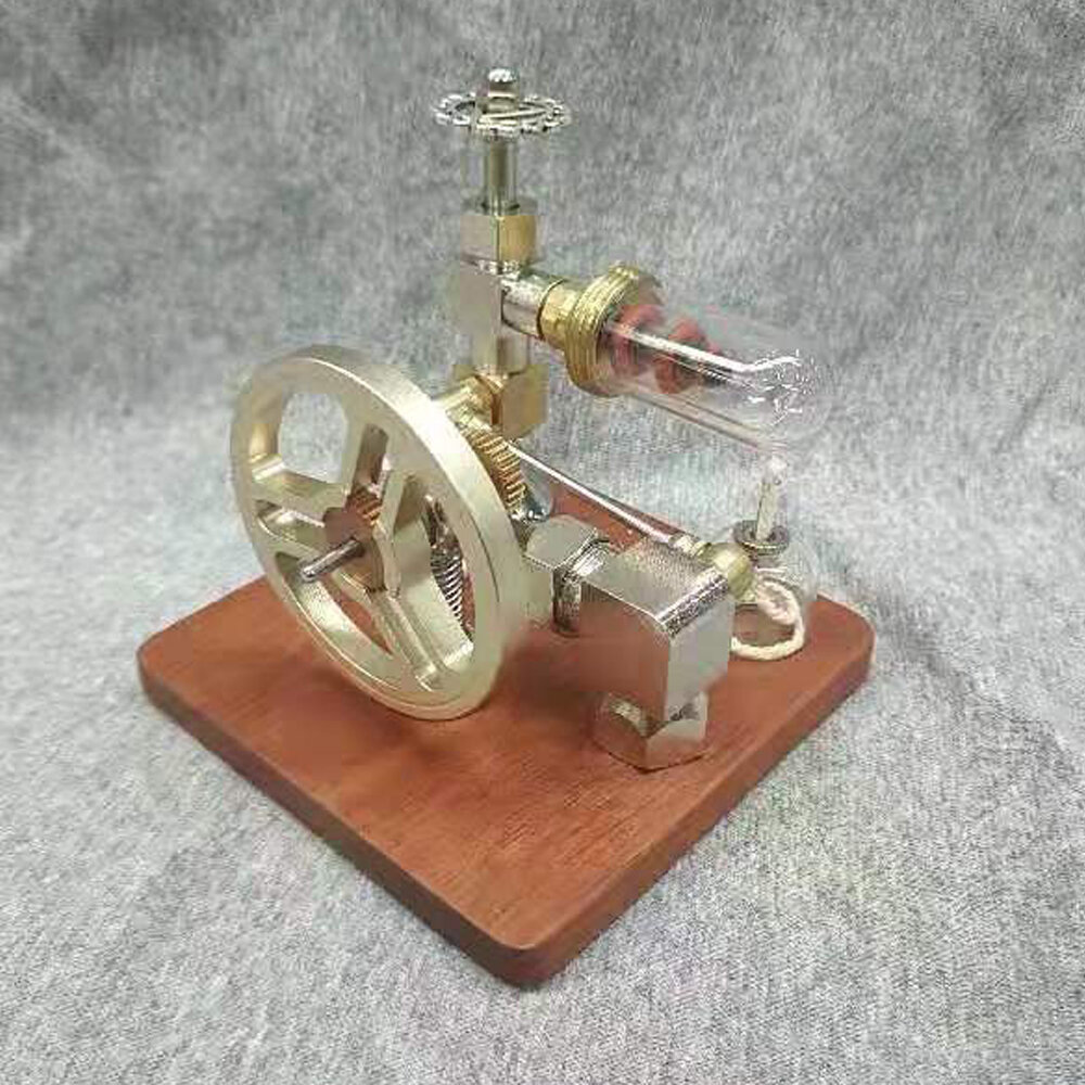 

Stirling Engine Model Free Piston Adjustable Speed External Combustion Engine with Vertical Flywheel Physics Science Toy