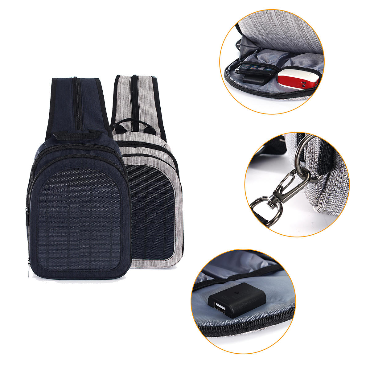 1000mAh 5V 5 Watt USB Solar Eemergency Lade Tasche Outdoor Reise Portable Solar Storage Bag