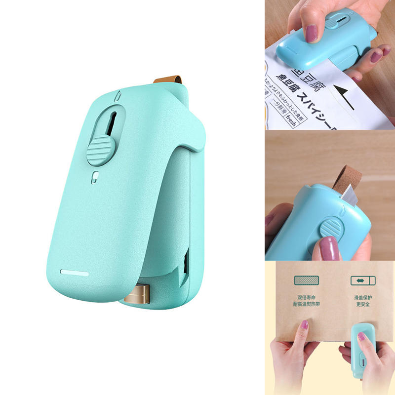 IPRee® Mini Máquina Elétrica de Clips de Vedação de Alimentos Capa Deslizante Capper Snack Embalagem Bolsa Selador Ferramenta Kit