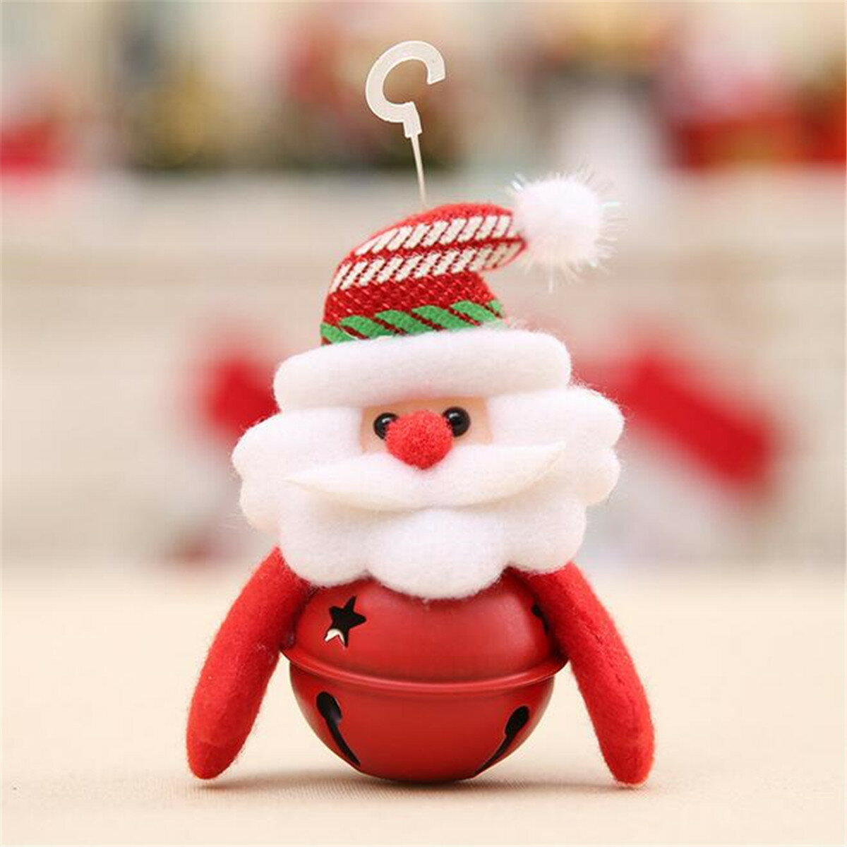 1 Pcs Christmas Jingle Bell Ornaments Doll Pendant Christmas Tree Decorations Snowman Old Man Bear Elk Home Party Decor