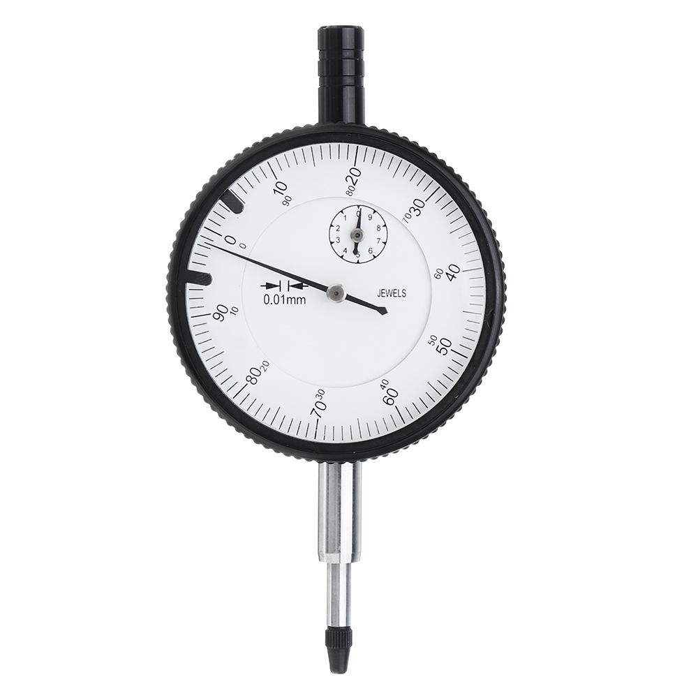 0 10mm Precision Dial Indicator with Drill Bit Dial Gauge 001MM Resolution 58mm Table Diameter