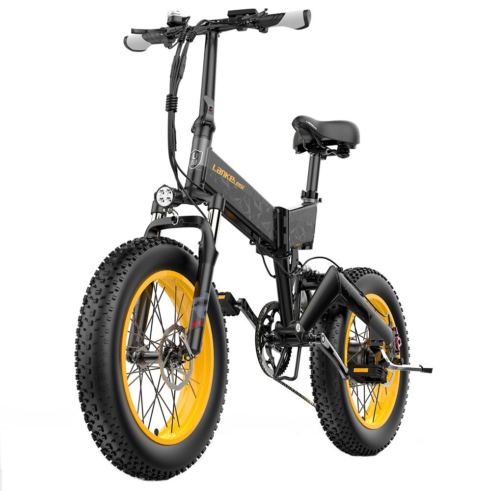 [EU Direct] LANKELEISI X3000PLUS 17.5Ah 48V 1000W Folding Moped Electric Bicycle 20 Inches 110km Mileage Range Max Load 150kg
