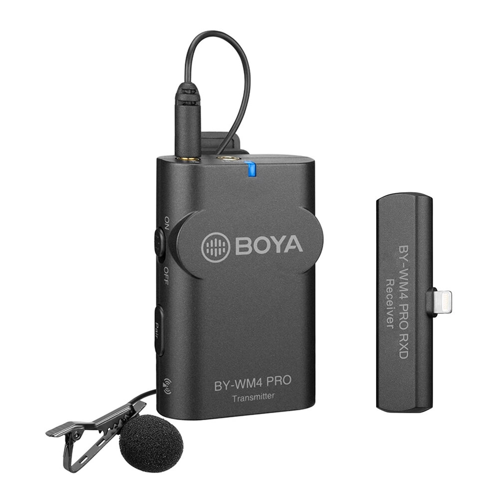 BOYA BY-WM4 PRO K3 2.4G Condenser Wireless Microphone System Transmitter Receiver 60M Effective Rang