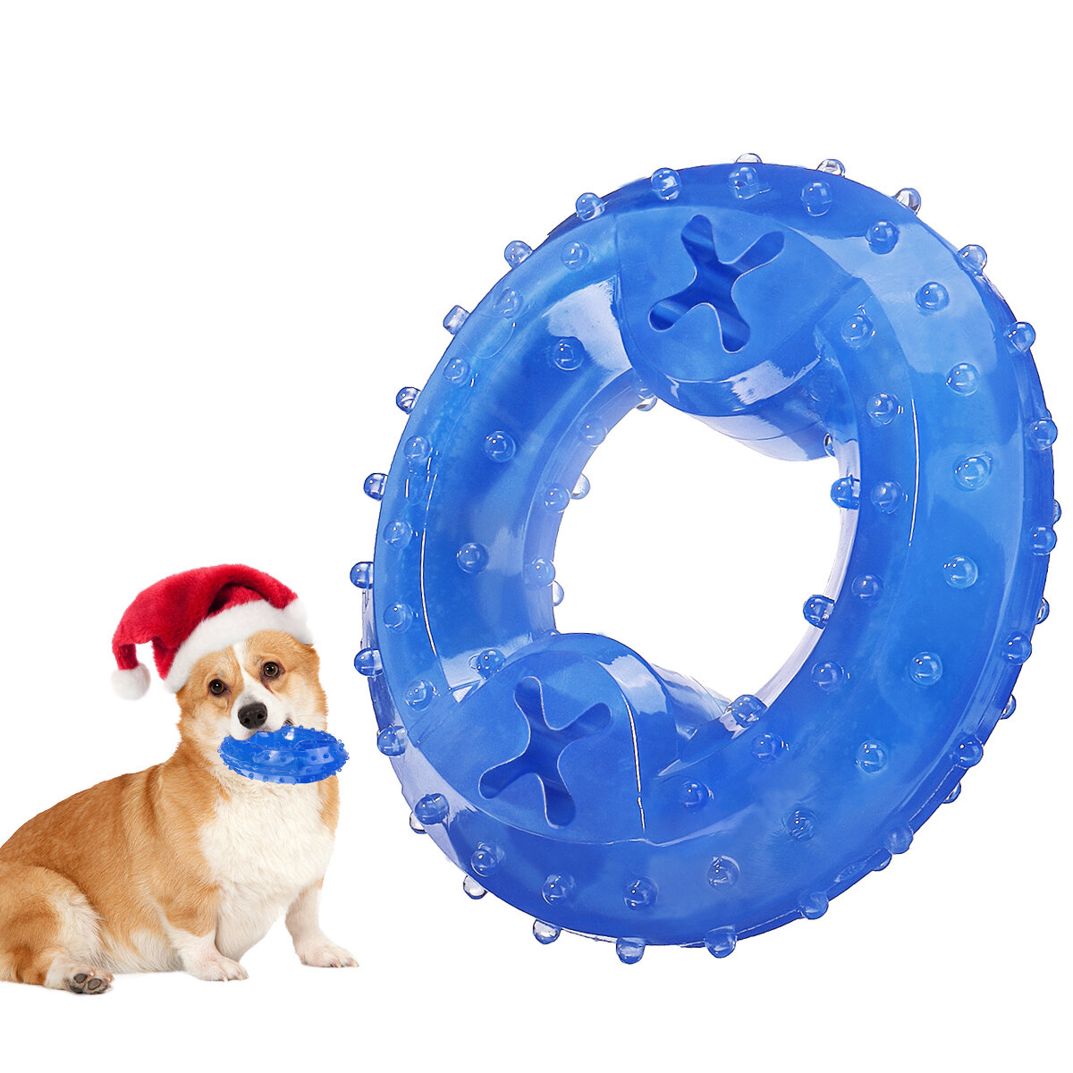 Dog Cooling Toy Puppy Teething Ring Freeze Dogs Chew Toy for Summer Tough Durable Pet Toys