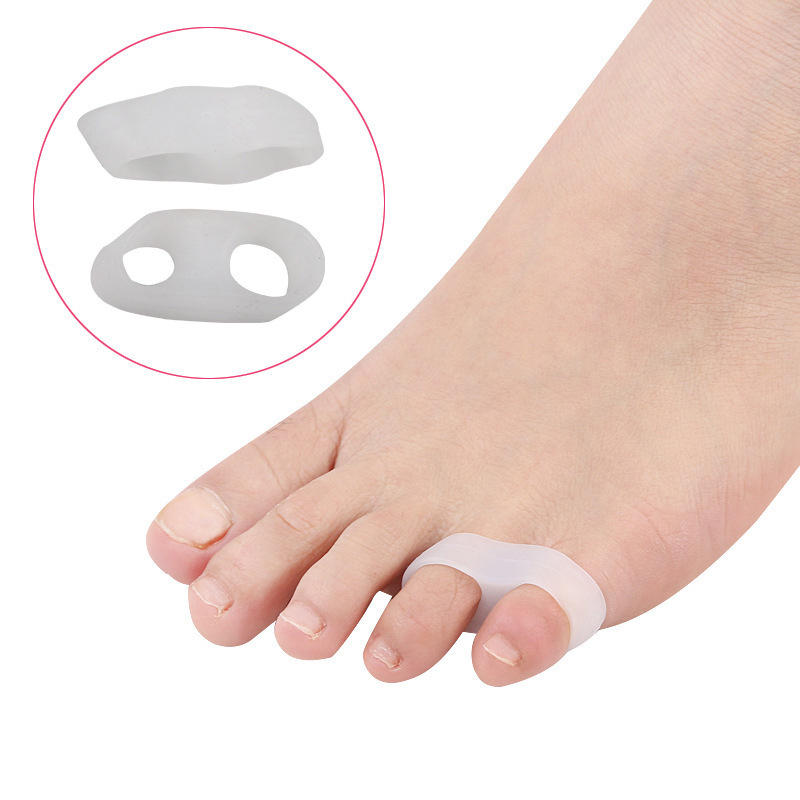 Double Ring Toe Separator Reinforced Soft Silicone Gel Straightener Bunion Protector