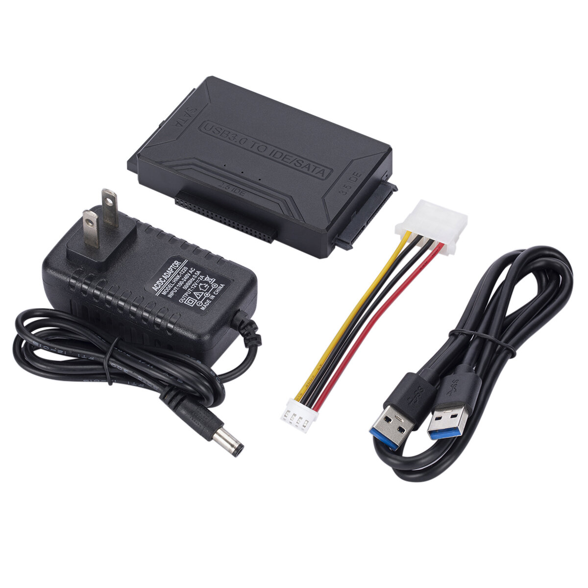 MnnWuu USB 3.0 naar SATA/IDE-adapter, adapterkabel voor harde schijf voor universele 2,5/3,5 inch SA