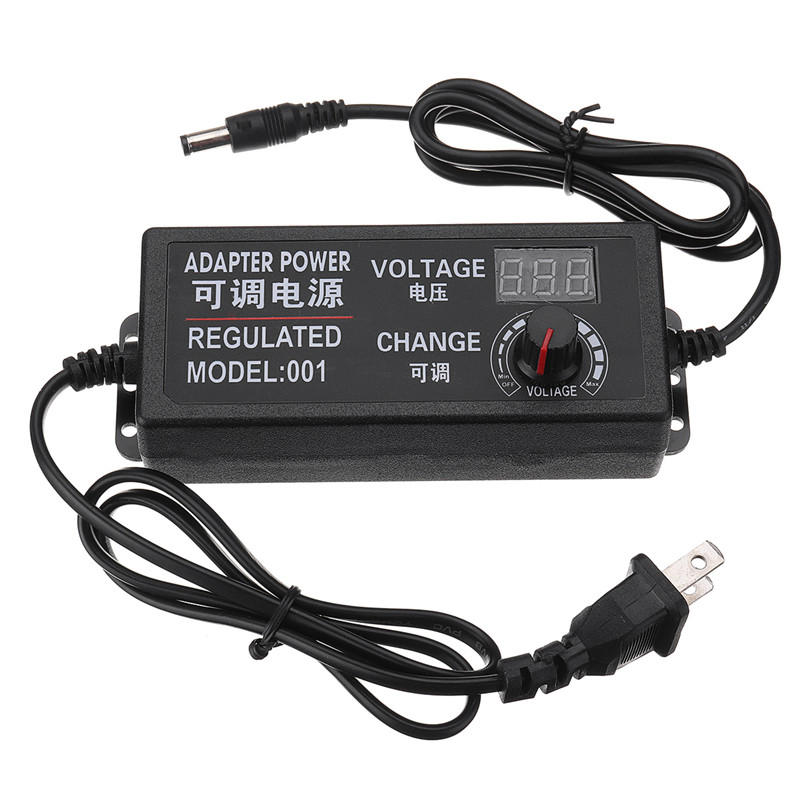 ac/dc power adapter supply 3-24v adjustable motor speed control volt display 7A 