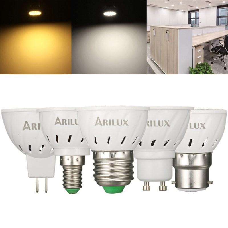 

ARILUX® E27 E14 B22 GU10 MR16 3W 250LM SMD2835 60LEDs Spotlight Bulb Pure White Warm White AC220V
