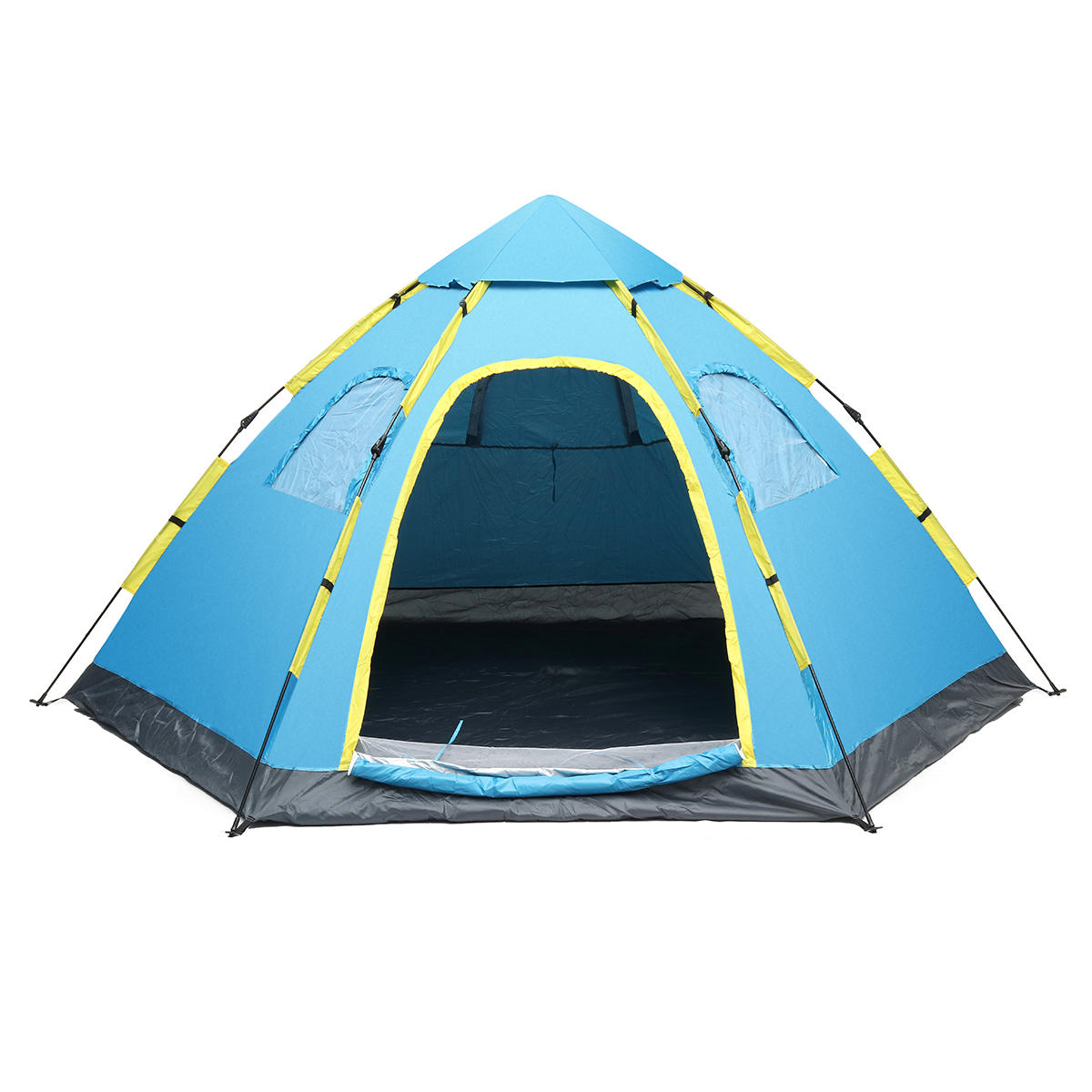 Automatisches Zelt für 5-8 Personen, wasserdicht und UV-beständig, ideal für Outdoor-Camping, Strand- und Familienurlaub.