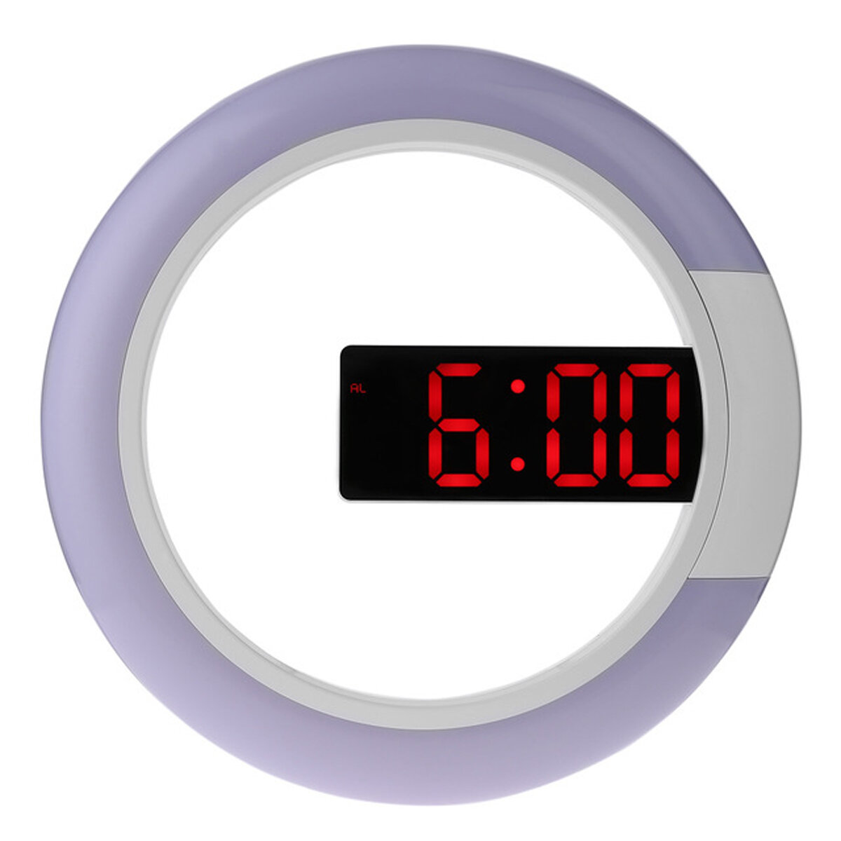 Bakeey Remote Control LED Wall Clock Time or Temperature Display Ring Light Alarm Clock 7 Color Change