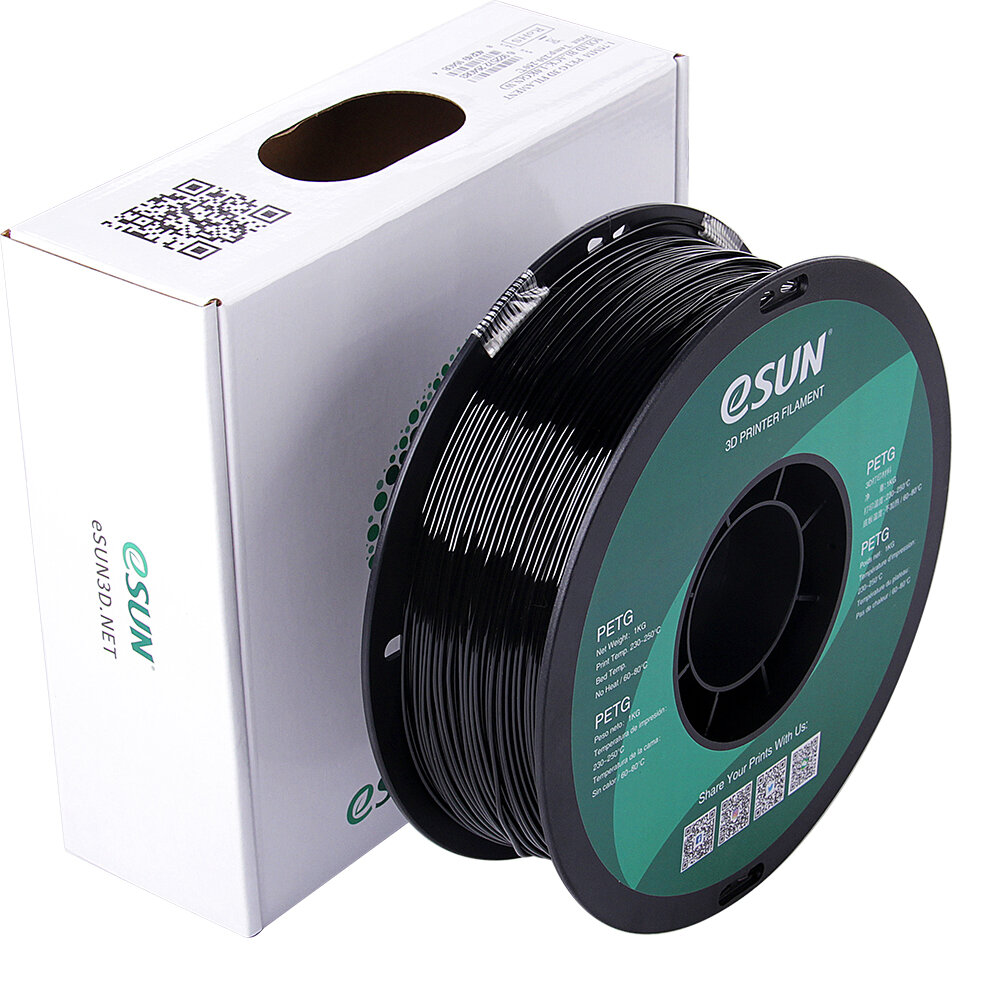 eSUN® PETG-filament 1KG 1,75 mm vakuumförslutet paket Dimensionsnoggrannhet +/- 0,05 mm för 3D-utskriftsmaterial