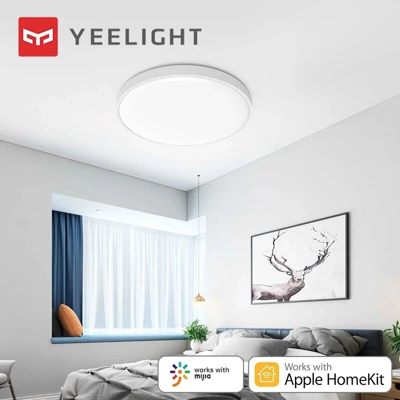 Yeelight XianYu C2001C450 50W AC220V Luz de techo inteligente Edición en blanco puro Aplicación remota Bluetooth Control de voz Lámpara inteligente Funciona con Mijia Homekit (Marca de cadena ecológica Xiaomi)