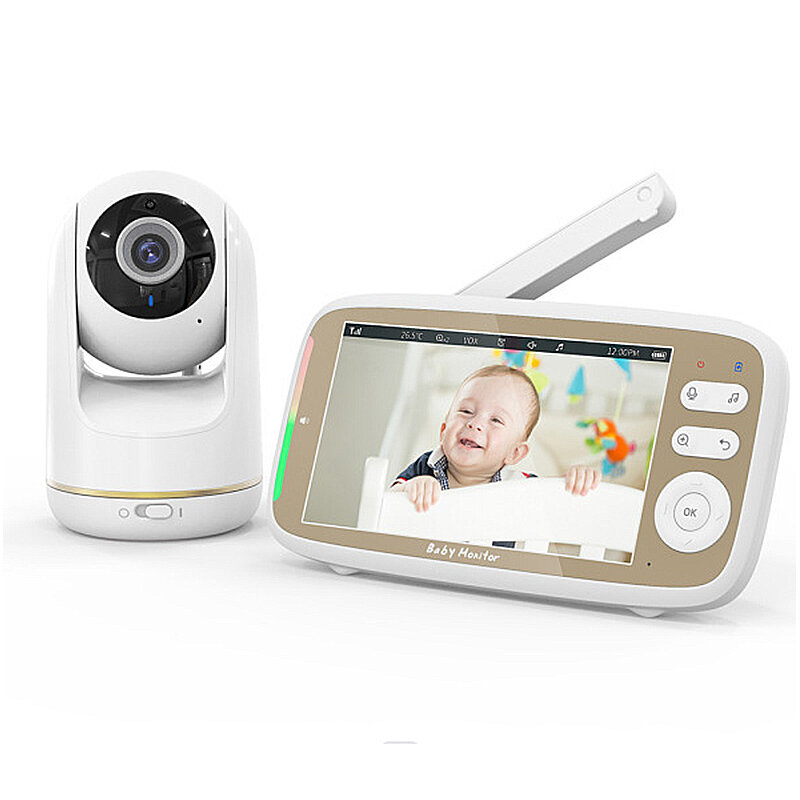 

VB803 5inch HD Baby Monitor with Camera Two-way Talk Auto Night Vision PTZ Viewing Zoom in Built-in 8 lullabies Temperat
