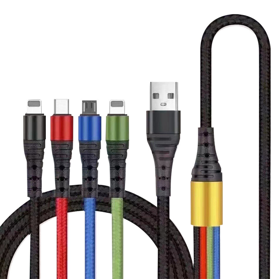 

5A USB-A к iP*2/Type-C/кабель Micro USB для быстрой зарядки Медь Core Line длиной 1,2 м для iPhone 12 13 14 14Pro для Hu
