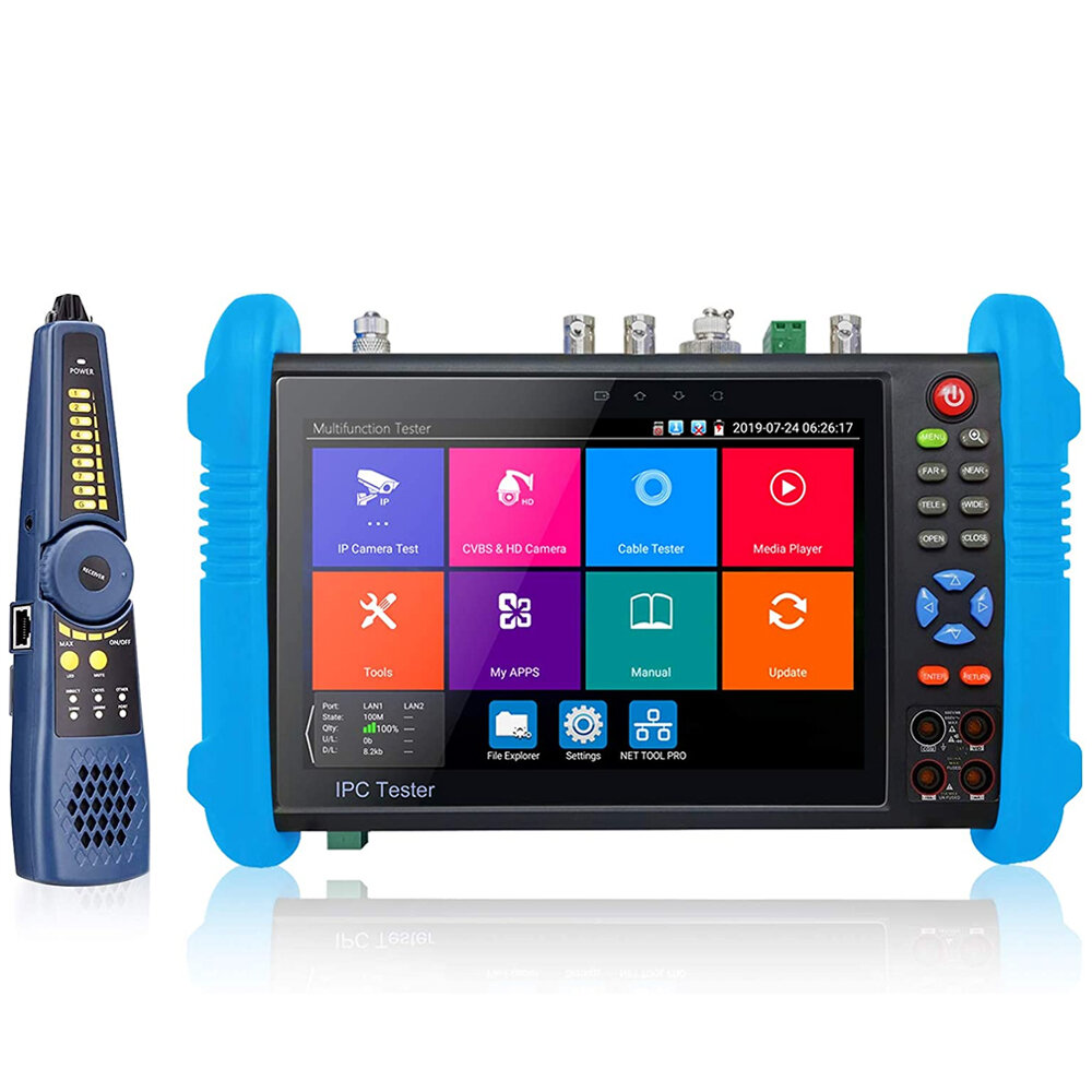 WANGLU IPC-9800MOVTADHS Plus+ Full Features CCTV Camera Tester 7-inch IPS Touch Screen Monitor CCTV Tester with HD-TVI H