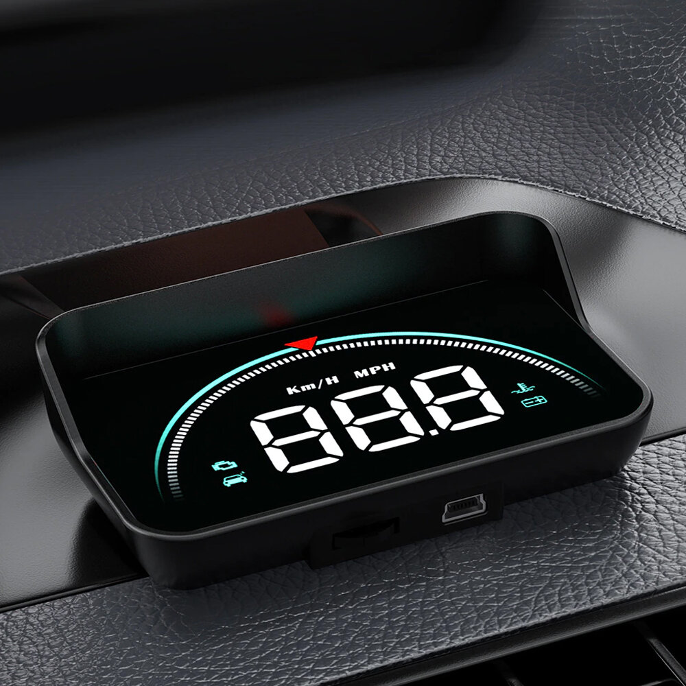 

Geyiren M8 OBD2 HUD Head-up Display Car Digital Speedometer Smart System Speed Mileage Water Temp RPM Projector for Car