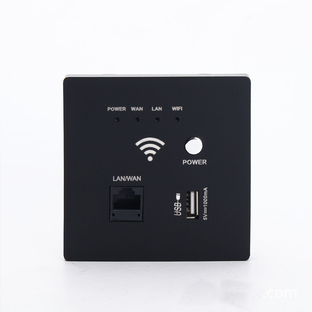 300Mbps Wall Embedded Router Wireless AP Panel Router OPENWRT System WiFi Repeater Extender USB Charging Socket for Home