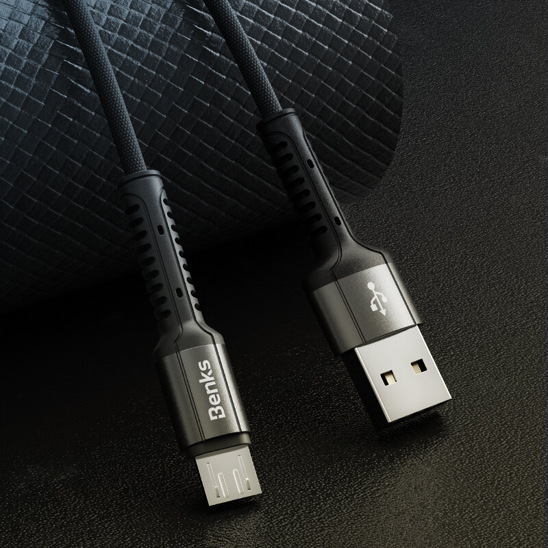 

Benks 2A тканая ткань Nylon плетеный Type-C Micro USB кабель для быстрой зарядки данных 1,2 м для Samsung S20 HUAWEI K30