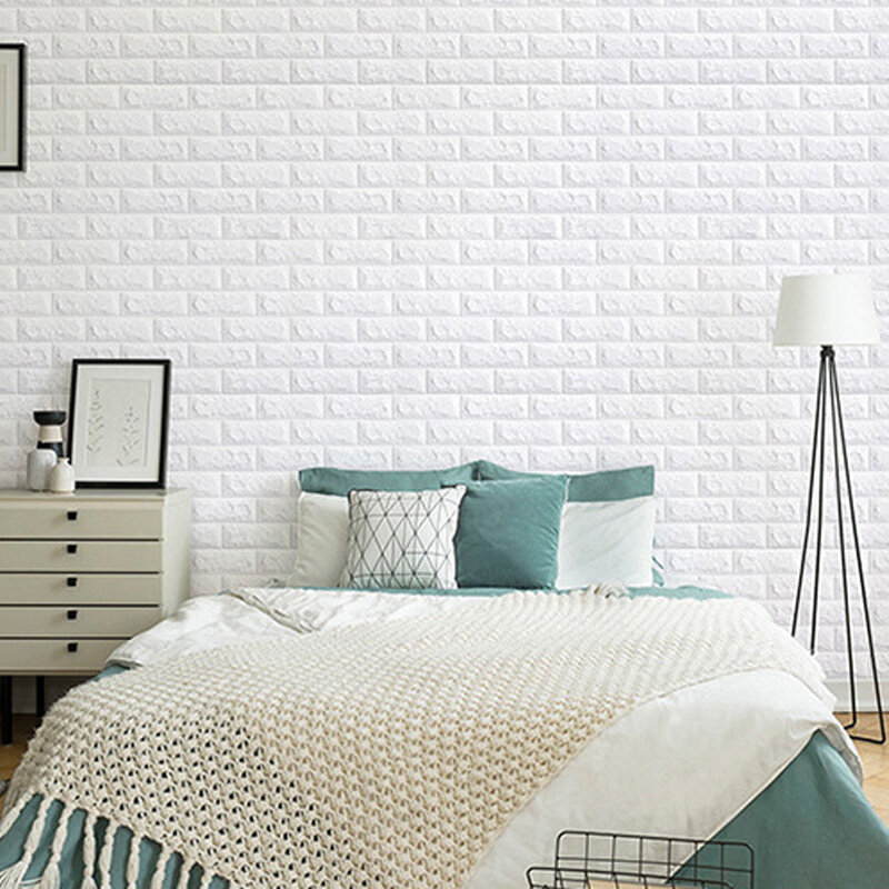 Soft Self-adhesive Wall Sticker Foam Brick Colorful 3D Texture Wallpaper