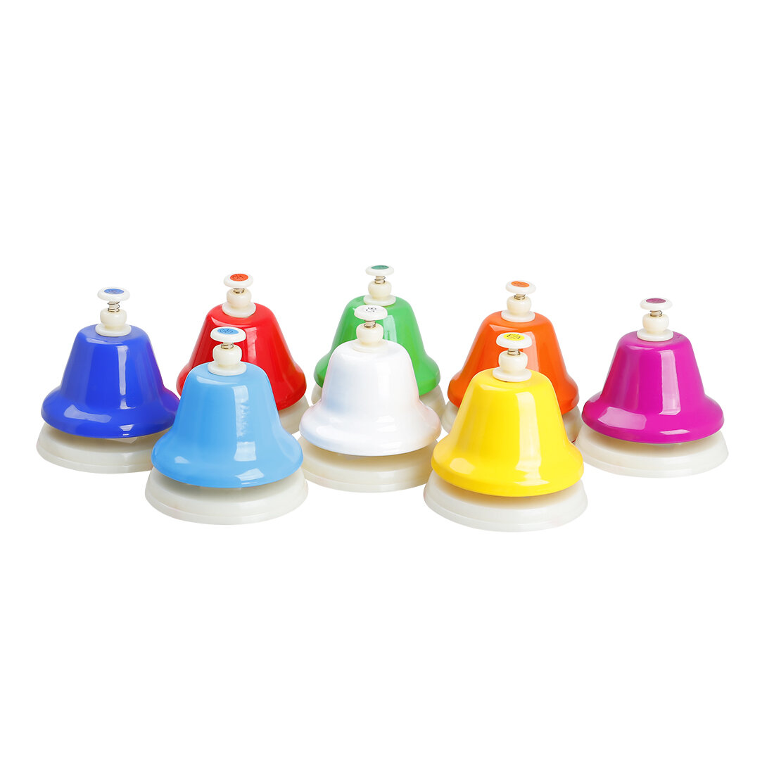 SY-67 Orff Instruments Colorful Eight Tone Bell Hand Bell Set