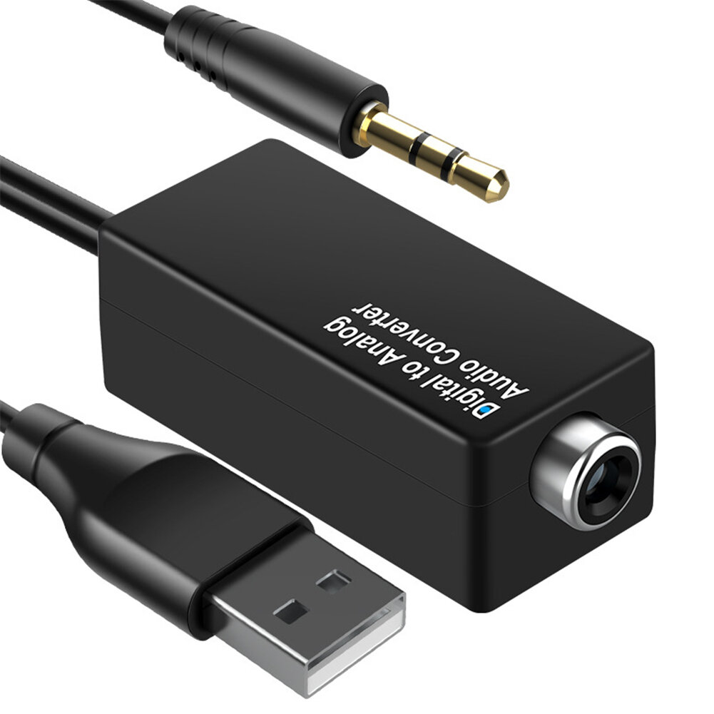 

Bakeey D15 Цифро-аналоговый аудиопреобразователь Кабель-адаптер USB и 3,5 мм - коаксиальный / оптоволоконный HIFI USB-ЦА