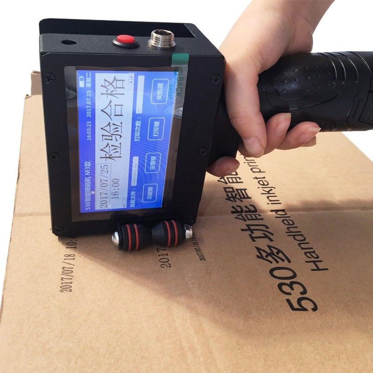 Portable Handheld Smart Date Coder Inkjet Printer Inkt codering machine LED scherm