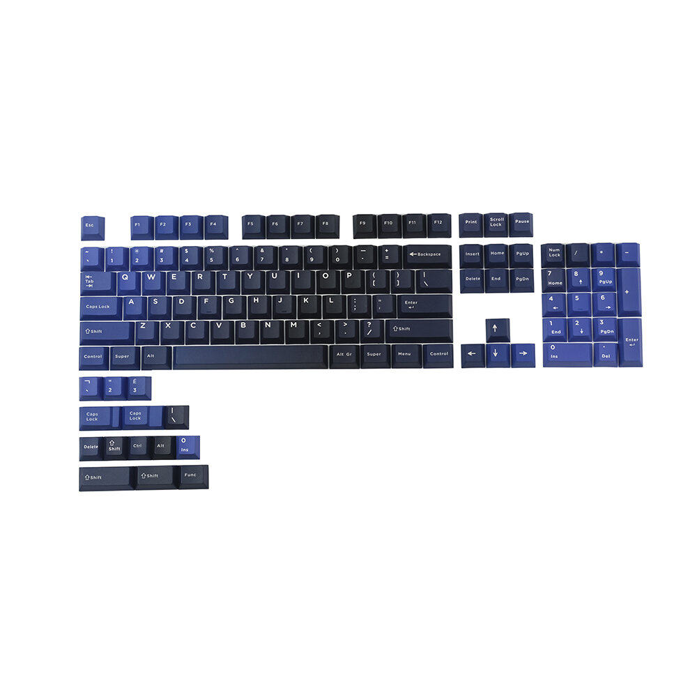 118 Keys Gradient Keycap Set Cherry Profile PBT Sublimation Custom Keycaps for Mechanical Keyboards
