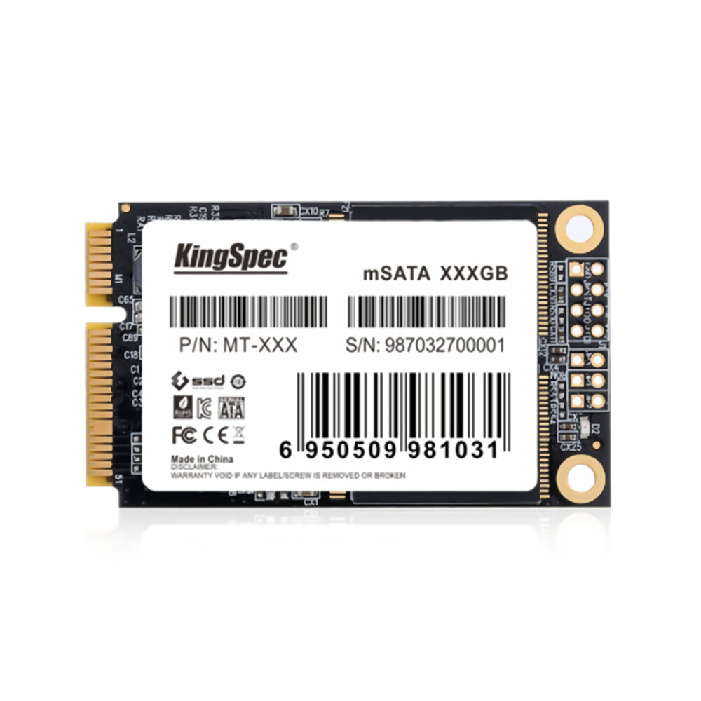 KingSpec mSATA SSD 128GB / 256GB محرك أقراص صلب داخلي صغير بطاقة للقرص الصلب لجهاز كمبيوتر سطح المكتب