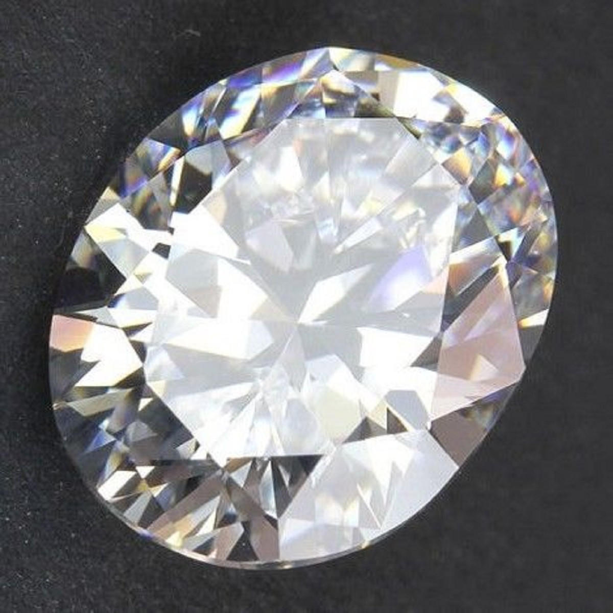 25mmx18mm artificial zircon round cut stunning white sapphire gemstone ...