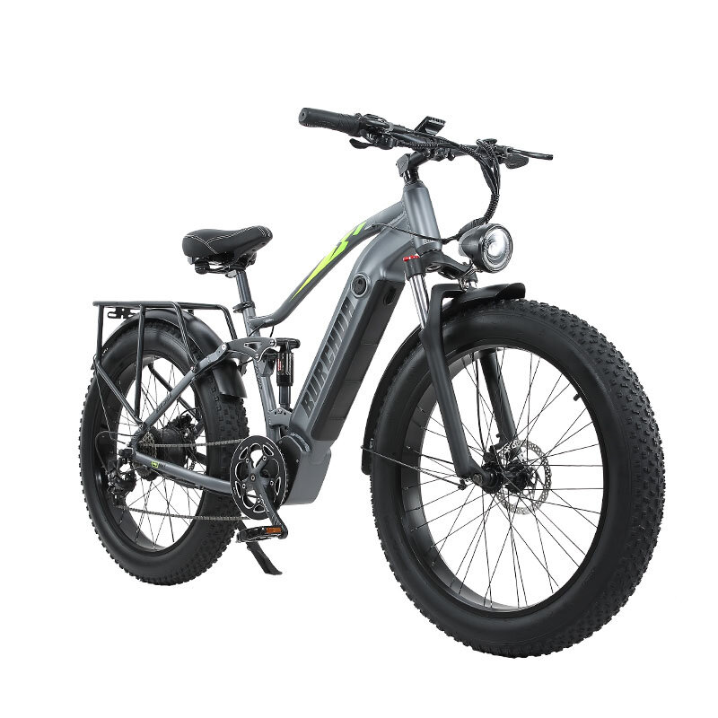 [EU Direct] BURCHDA RX80 1000W 48V 18AH 26*4.0inch Oil Brake Electric Bicycle 60-70KM Mileage 180KG Payload Snowfield Electric Bike
