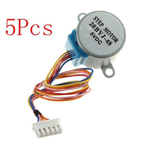 

5Pcs Gear Stepper Motor DC 5V 4 Phase 5-Wire Reduction Step