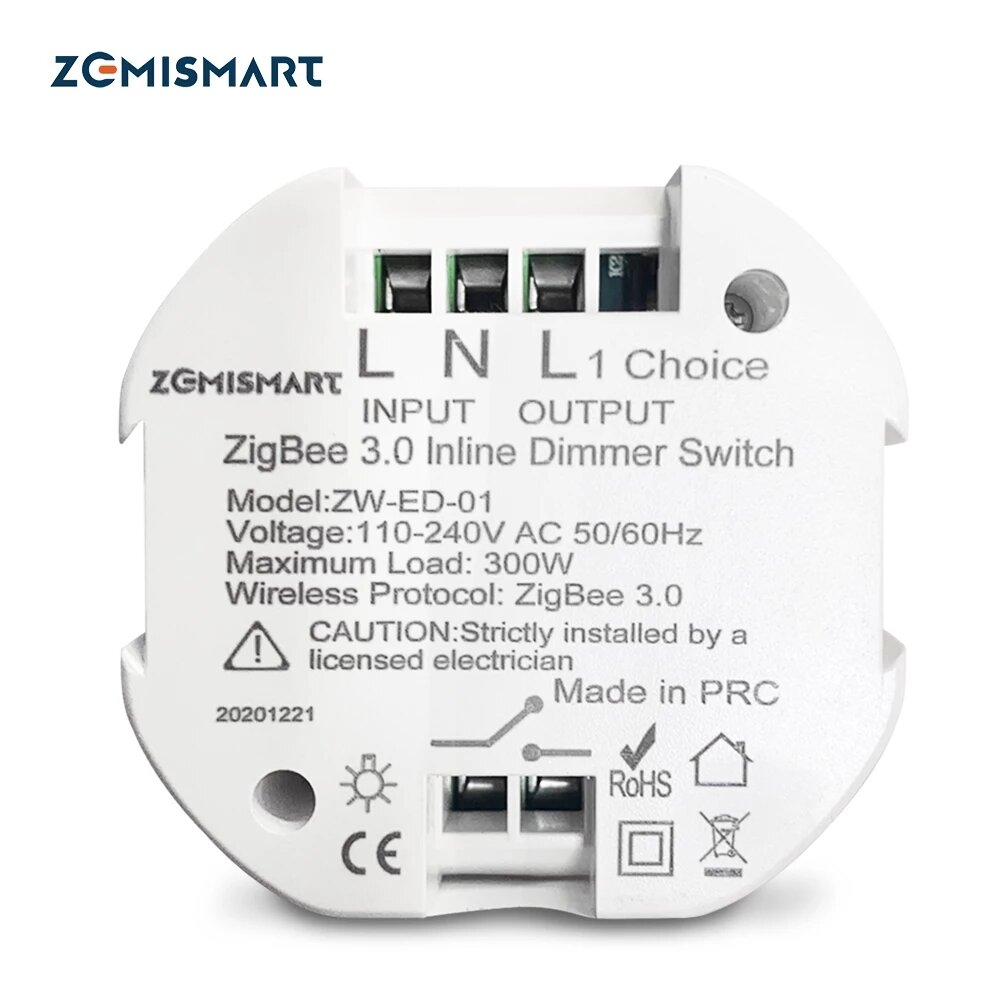 

Zemismart Tuya Zigbee3.0 Dimmer Module SmartThings Control Alexa Google Home Control Smart Life APP Control