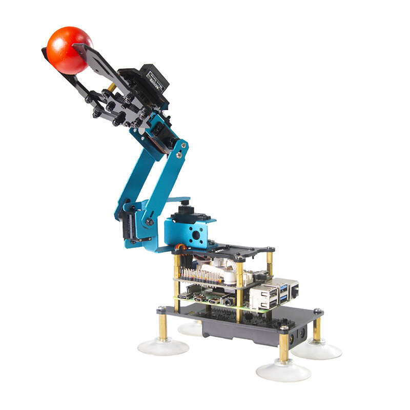 

Adeept® RaspArm-S 4-DOF Robotic Arm Kit for Raspberry Pi 4 3B 3B+ Programmable Robot DIY Coding Robot Kit STEAM Robot Ar