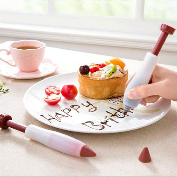 Image of Silikon Kuchen Dekorieren Stift Dessert Gebck Tasse Kuchen Eis Keks Dekoration Werkzeug Backen Gadget